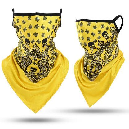 Summer Breathable Mesh Skull Hunting Cycling Bandana Sport Half Face Cover Mask Running Hiking Skiing Triangle Neck Warmer Scarf Motorcycle Protect Cycling Face Mask Anti-UV Neck Hood Half Face Breathable Dustproof Headband Triangle Sport Scarf