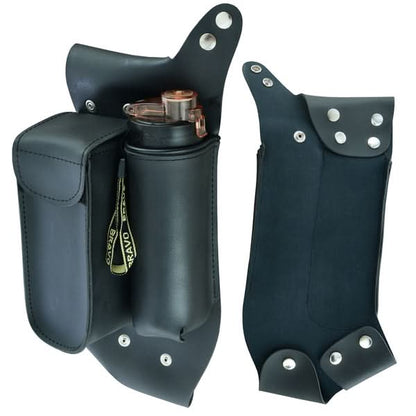 Crash Bar Bag Left Side Leather Motorcycle Highway Bar