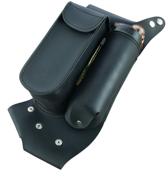 Crash Bar Bag Left Side Leather Motorcycle Highway Bar