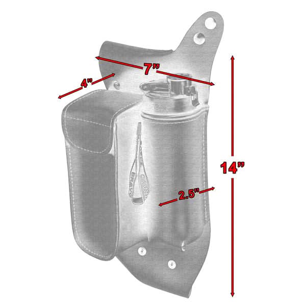 Crash Bar Bag Left Side Leather Motorcycle Highway Bar