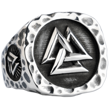 Viking Valknut Stainless Steel Ring Norse Warrior Symbol